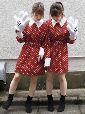 「PairPair（ペアペア）のアイテム」を使った、pairpairさん（レディース・155cm）の秋コーディネート