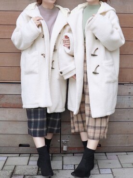「双子コーデ」｜「アイテム（その他アウター）」を使った、pairpairさん（レディース・158cm）の秋コーディネート