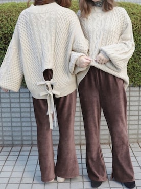 「PairPair（ペアペア）のアイテム（パンツ）」を使った、pairpairさん（レディース・155cm）の秋コーディネート