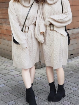 「PairPair（ペアペア）のアイテム（ワンピース/ドレス）」を使った、pairpairさん（レディース・155cm）の秋コーディネート