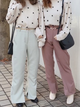 「PairPair（ペアペア）のアイテム（パンツ）」を使った、pairpairさん（レディース・155cm）の秋コーディネート