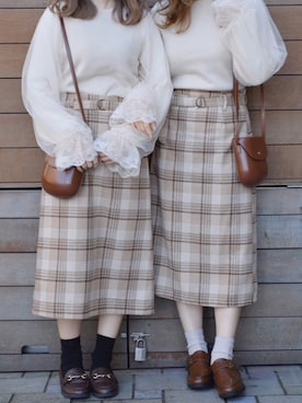 「PairPair（ペアペア）のアイテム（トップス）」を使った、pairpairさん（レディース・155cm）の冬コーディネート