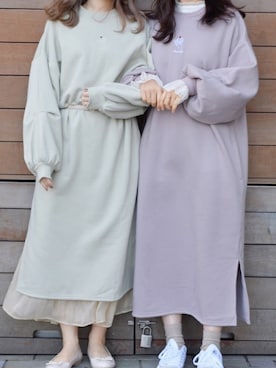 「PairPair（ペアペア）のアイテム（ワンピース/ドレス）」を使った、pairpairさん（レディース・155cm）の冬コーディネート