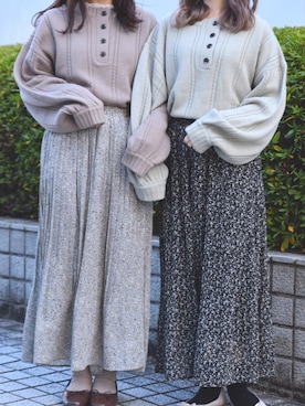 「PairPair（ペアペア）のアイテム」を使った、pairpairさん（レディース・155cm）の冬コーディネート