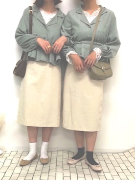 「PairPair（ペアペア）のアイテム（トップス）」を使った、pairpairさん（レディース・165cm）の冬コーディネート