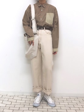 「PairPair（ペアペア）のアイテム（トップス）」を使った、pairpairさん（レディース・167cm）の冬コーディネート