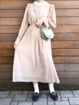 「PairPair（ペアペア）のアイテム（ワンピース/ドレス）」を使った、pairpairさん（レディース・165cm）の春コーディネート