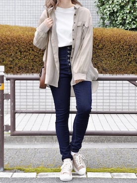 「PairPair（ペアペア）のアイテム」を使った、pairpairさん（レディース・155cm）の春コーディネート