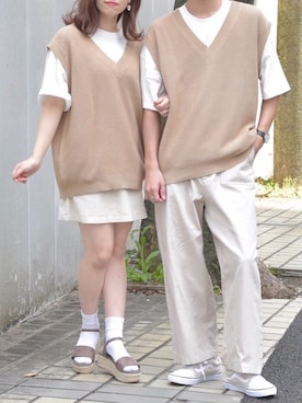 「PairPair（ペアペア）のアイテム」を使った、pairpairさん（レディース・155cm）の春コーディネート