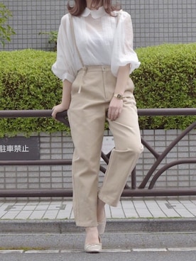 「PairPair（ペアペア）のアイテム」を使った、pairpairさん（レディース・155cm）の春コーディネート