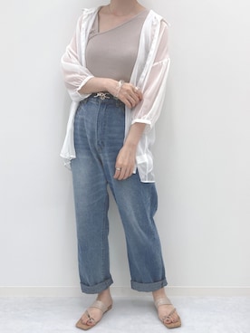 「PairPair（ペアペア）のアイテム（パンツ）」を使った、pairpairさん（レディース・155cm）の夏コーディネート