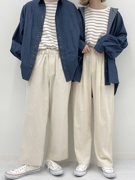 「PairPair（ペアペア）のアイテム（トップス）」を使った、pairpairさん（レディース・165cm）の夏コーディネート