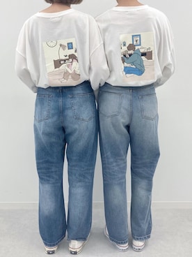 「PairPair（ペアペア）のアイテム（パンツ）」を使った、pairpairさん（レディース・165cm）の秋コーディネート