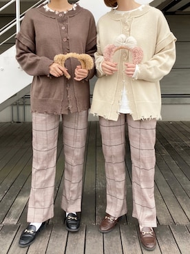 「PairPair（ペアペア）のアイテム（トップス）」を使った、pairpairさん（レディース・165cm）の秋コーディネート