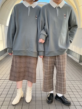 「PairPair（ペアペア）のアイテム」を使った、pairpairさん（レディース・165cm）の秋コーディネート