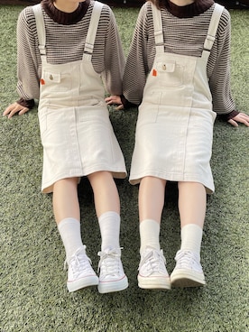 「双子コーデ」｜pairpairさん（レディース・165cm）の冬コーディネート