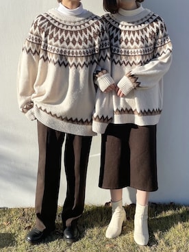 「PairPair（ペアペア）のアイテム」を使った、pairpairさん（レディース・165cm）の冬コーディネート