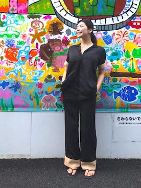「VERMEIL par iena（ヴェルメイユパーイエナ）のアイテム（ビーチサンダル）」を使った、HARUKAさん（レディース・169cm）の夏コーディネート