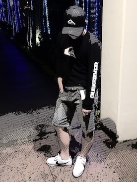 「quiksilver」｜SYUTOさん（メンズ・173cm）の冬コーディネート