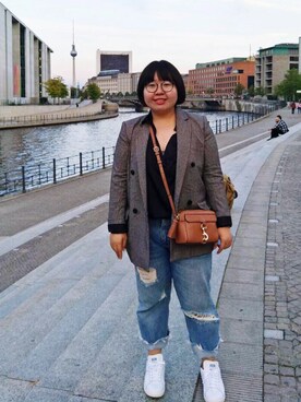 「business casual」｜「アイテム（パンツ）」を使った、Janiceさん（レディース・155cm）の秋コーディネート