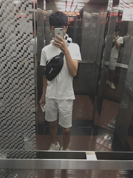 「Apple（-）のアイテム（その他）」を使った、高紹航さん（メンズ・182cm）の春コーディネート