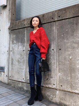 yunaさん（レディース・150cm）の冬コーディネート