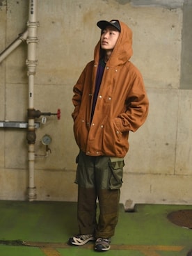 「アースカラー」｜「アイテム（福袋/福箱）」を使った、417さん（メンズ・168cm）の秋コーディネート