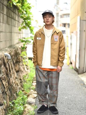 「秋のマイ旬スタイル」｜「アイテム（キャップ）」を使った、417さん（メンズ・168cm）の秋コーディネート