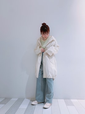 「w closet（ダブルクローゼット）のアイテム（オールインワン・サロペット）」を使った、matsui misakiさん（メンズ・159cm）の冬コーディネート