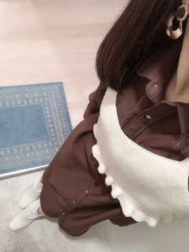 「パイピングコート」｜「アイテム（その他トップス）」を使った、narigalさん（レディース・147cm）の秋コーディネート