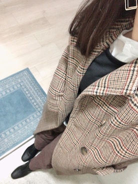 「ehka sopo（エヘカソポ）のアイテム（チェスターコート）」を使った、narigalさん（レディース・147cm）の冬コーディネート