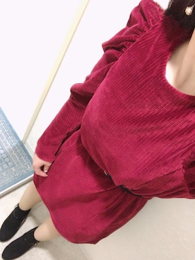 「one way（ワンウェイ）のアイテム（ワンピース/ドレス）」を使った、narigalさん（レディース・147cm）の冬コーディネート