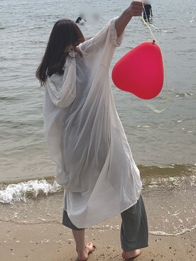 「うみ」｜ももちさん（レディース・156cm）の夏コーディネート