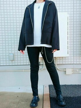 「RAGEBLUE（レイジブルー）のアイテム（ウォレットチェーン）」を使った、Hiroさん（メンズ・171cm）の冬コーディネート