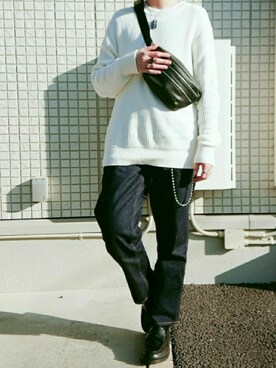 「RAGEBLUE（レイジブルー）のアイテム（ウォレットチェーン）」を使った、Hiroさん（メンズ・171cm）の冬コーディネート