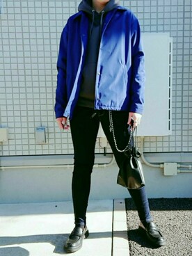 「RAGEBLUE（レイジブルー）のアイテム（ウォレットチェーン）」を使った、Hiroさん（メンズ・171cm）の冬コーディネート