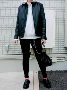 「RAGEBLUE（レイジブルー）のアイテム（ウォレットチェーン）」を使った、Hiroさん（メンズ・171cm）の冬コーディネート