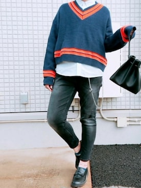 「RAGEBLUE（レイジブルー）のアイテム（ウォレットチェーン）」を使った、Hiroさん（メンズ・171cm）の春コーディネート