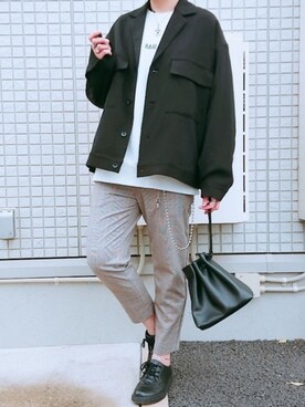 「RAGEBLUE（レイジブルー）のアイテム（ウォレットチェーン）」を使った、Hiroさん（メンズ・171cm）の春コーディネート
