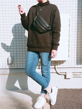 「RAGEBLUE（レイジブルー）のアイテム（ウォレットチェーン）」を使った、Hiroさん（メンズ・171cm）の春コーディネート