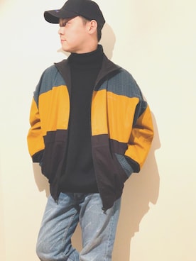 「80s」｜「アイテム（ブルゾン）」を使った、naoさん（メンズ・168cm）の春コーディネート