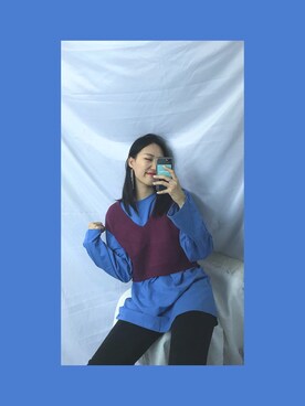 「撞色」｜十月さん（レディース・171cm）の秋コーディネート