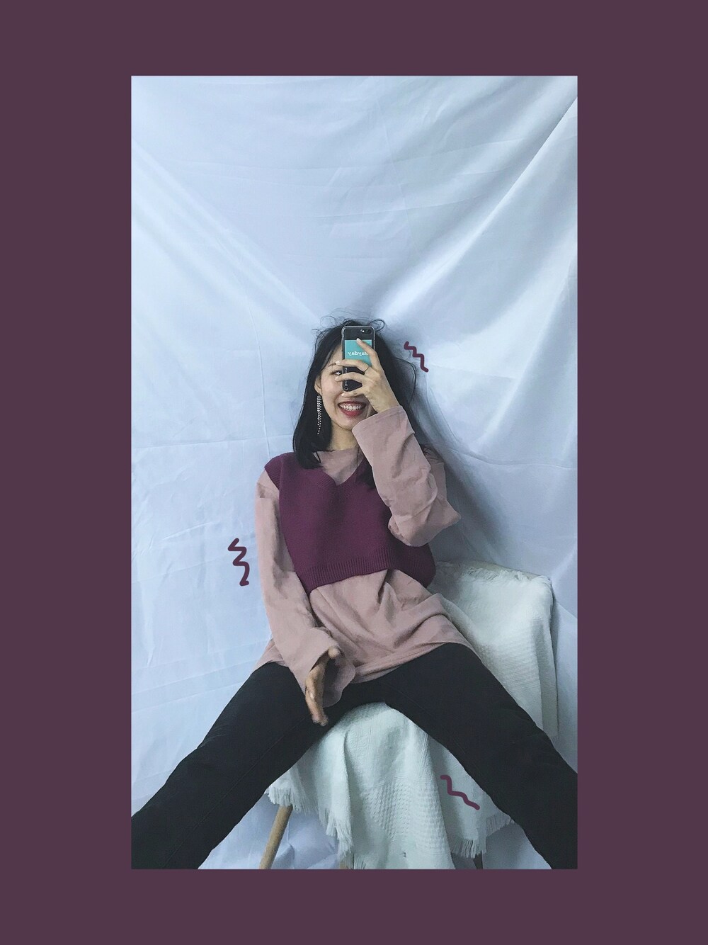 「ootd、休闲、复古、oversize」｜「no brandのアイテム（カーゴパンツ、ブラック系）」を使った、十月さん（レディース・171cm）の秋コーディネートの1枚目の写真