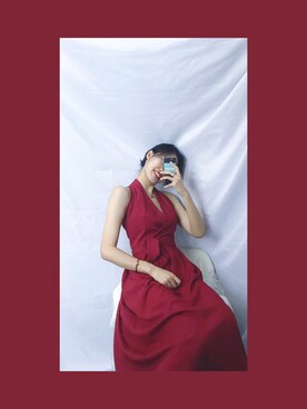 「基础款」｜「アイテム（ジャンパースカート）」を使った、十月さん（レディース・171cm）の秋コーディネート