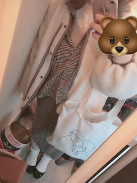 「RETRO GIRL（レトロガール）のアイテム（ブルゾン）」を使った、eR。さん（レディース・159cm）の冬コーディネート