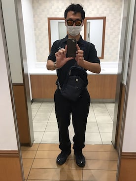 「アイテム（ポロシャツ）」を使った、玄野計さん（メンズ・173cm）の夏コーディネート