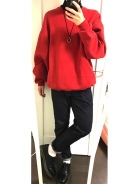 「Dr. Martens（ドクターマーチン）のDr.Martens (ドクターマーチン)/1461 3EYE GIBSON SHOES（その他シューズ）」を使った、まーてぃーまくふらいさん（メンズ・169cm）の冬コーディネート