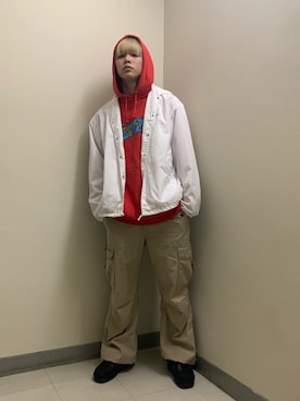 「UNDERCOVER（アンダーカバー）のアイテム（ナイロンジャケット）」を使った、harukaさん（メンズ・178cm）の秋コーディネート