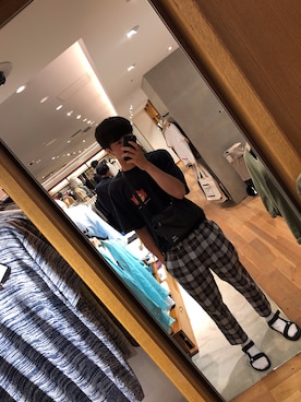「YARD PLUS（ヤードプリュス）のアイテム（パンツ）」を使った、そさん（メンズ・184cm）の夏コーディネート