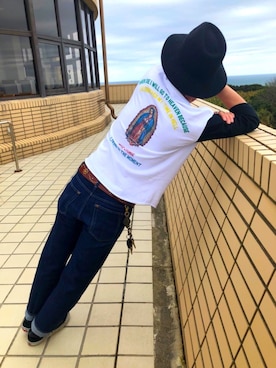 「Softmachine（ソフトマシーン）のアイテム（帽子）」を使った、うみさん（メンズ・179cm）の秋コーディネート